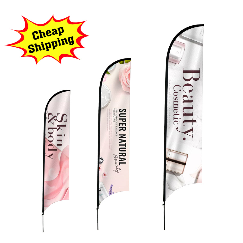Outdoor Flying Polyester Beach Feather Flags Banner Double Sided Printed Promotion Advertising Flag