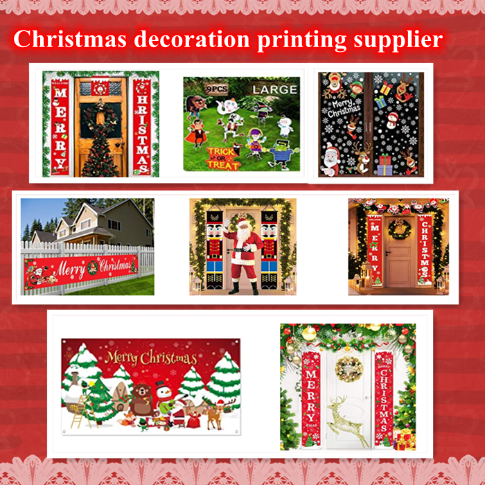 Holiday birthday party decoration banner and yard sign support